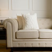 Pack Of Cable Knit Cushion Covers - Cream / 2 - thumbnail 1