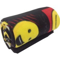 Fun Emoji Expressions Soft Plush Polar Fleece Blanket - Black - thumbnail 1