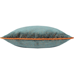 Estelle Spotted Cushion - Teal/Rust / Feather - thumbnail 4
