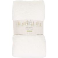 Soft Teddy Fleece Fitted Sheet - White / Double - image 1