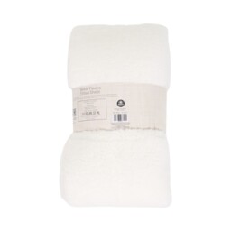 Soft Teddy Fleece Fitted Sheet - White / Double - thumbnail 2