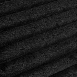Faux Fur Ribbed Duvet Set - Black / King - thumbnail 4