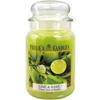 Lime and Basil Scented Jar Candle - Large / Large