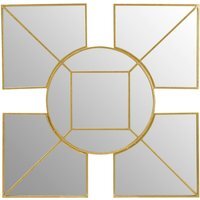 Eclipse Antique White Ornate Wall Mirror - Gold