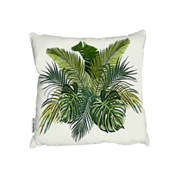 Green Tropical Foliage Outdoor Cushion - Green / 60cm - thumbnail 2