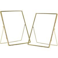 "Standing Photo Frame Metallic Table Desk Metal Picture Display 8"" x 10"" - Gold / 1.45kg" - image 1