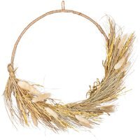 Artificial Dried Flower Wreath Set of 2 - Brown