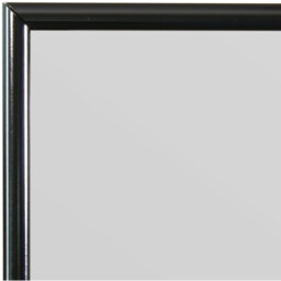 Manhattan Jet Black Aluminium Framed Modern Wall Mirror - Black - thumbnail 3