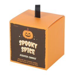 Spooky Spice Cinnamon Candle Cozy Autumn Scent for Halloween Gifts - Orange - thumbnail 3