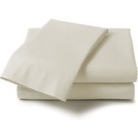 Percale Pastel Double Bed Flat Sheet - Ivory - image 1