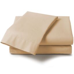 Percale Pastel Double Bed Flat Sheet - Ivory - thumbnail 3