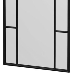 Arcus Window Metal Framed Arched Leaner Wall Mirror - Black / 170cm - thumbnail 4