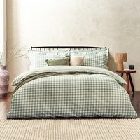 Barton Gingham Check Duvet Cover Set - Forest / Superking - image 1
