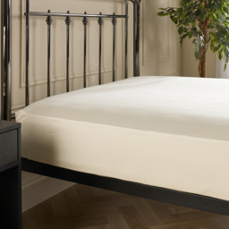Hotel Pure Luxury Cotton 4 Star Fitted Sheet - Cream / Single - thumbnail 2