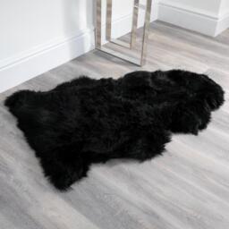 Genuine Sheepskin Rug XXL - Black / SheepskinFur - thumbnail 5