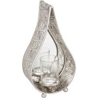 Teardrop Candle Lantern - Silver