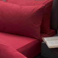 Brushed Cotton Extra Deep Fitted Sheet - BM304 - Red / Single