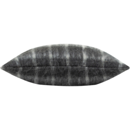Yarrow Check Faux Mohair Check Feather Filled Cushion - Storm Grey - thumbnail 3