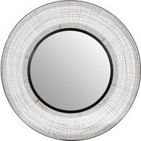 Farran Silver Finish Sun Wall Mirror - Black