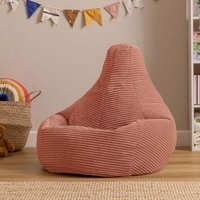 Kids Bean Bag Chair, Cord Childrens Beanbag for Girls and Boys - Dawn Pink - thumbnail 1