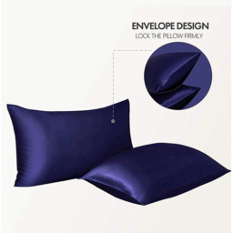 Luxury Satin Bed Sheet Set Queen King - blue - thumbnail 4