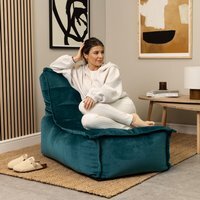 icon Dolce Velvet Bean Bag Lounger - Green - thumbnail 1