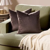 OHS Matte Velvet Cushion Covers - Brown / Machine washable at 40°C. Tumble dry friendly. Do not bleach or iron.
