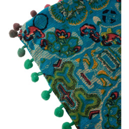 45cm Moroccan Style Pack of 2 Throw Pillows with Inserts - Blue - thumbnail 5