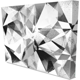 Grunge Geometric' by Andrew Lee Print on Canvas - Black / 101cm / 77cm - thumbnail 2