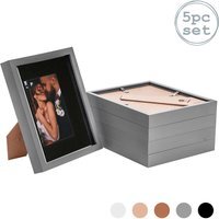 "3D Box Photo Frame - 8 x 10"" with 4x6"" Mount - Pack of 5 - Grey/Black" - image 1