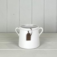 Sturdy Small White For You Pot Plant pot - White