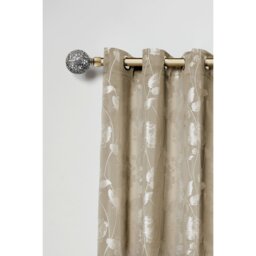 16-19mm Mirrored Extendable Eyelet Metal Curtain Pole Set - Antique Brass / 120cm - thumbnail 3