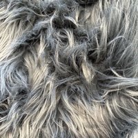 Luxury Faux Rabbit Fur Rug - Dark Grey