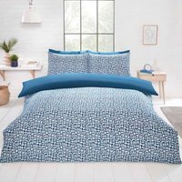 Pebble Microfibre Duvet set - Blue / King