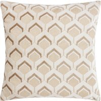 Ledbury Velvet Jacquard Cushion - Warm Taupe
