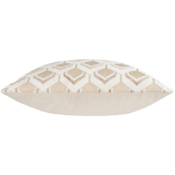 Ledbury Velvet Jacquard Cushion - Warm Taupe - thumbnail 4