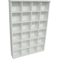 PIGEON HOLE - 480 CD  312 DVD Blu-ray Media Cubby Storage Shelves - White - White