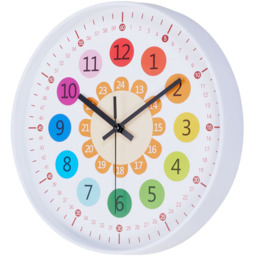 12-Inch Colourful Quartz Wall Clock - White - thumbnail 3