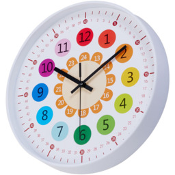 12-Inch Colourful Quartz Wall Clock - White - thumbnail 4