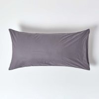 200 Thread Count Egyptian Cotton Housewife King Size Pillowcase - Dark Grey