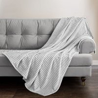 Thermal Modern Printed Cord Throw Blanket - Charcoal / 127x152 - thumbnail 1