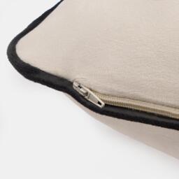 Pack of Matte Velvet Piped Edge Cushion Covers - Cream / 2 - thumbnail 4