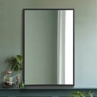 The Artus Black Aluminium Edged Mirror  - Black / 60cm