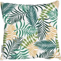 Tropical Palm Leaves Outdoor Cushion - Green / Machine Washable / 60cm - thumbnail 1
