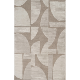 Hamilton Modern Sheen Area Rug - Abstract Motif Geometric Lines Design Rug - Mocha / 290cm - thumbnail 5