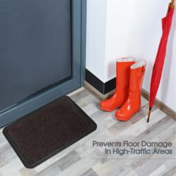 Decorative Striped Door Mats - Brown - thumbnail 4