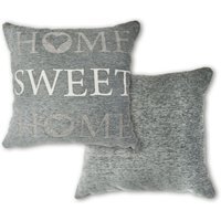 Home Sweet Home Cushion Cover - Silver