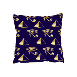 Trendy Egyptian Motifs Outdoor Cushion - Blue / 60cm - thumbnail 2