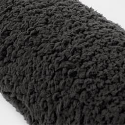 Teddy Fleece Door Draught Excluder Draft Insulator - Charcoal - thumbnail 3