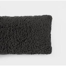 Teddy Fleece Door Draught Excluder Draft Insulator - Charcoal - thumbnail 2
